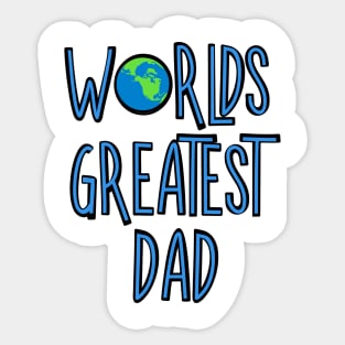 World's Greatest Dad Blue Text Sticker